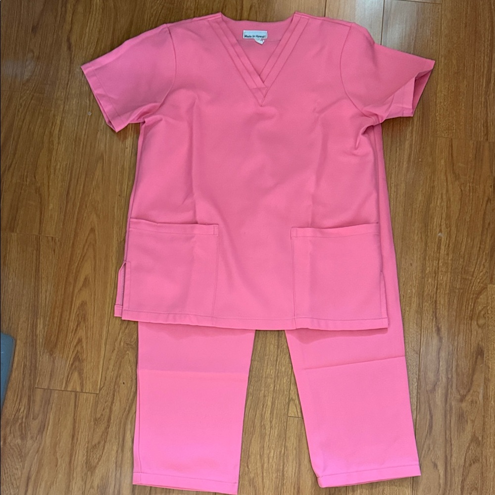 Bright pink scrub Set XS